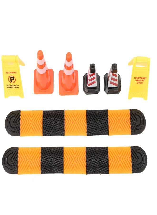 VINGVO Rc Car Ramp, Rc Crawler Car Accessories 1/18 1/24 Climbing Car Mood Piece Speed Bumps Ice Cream Cones Warning Signs Model Rc Road Block Car Scene Accessories for Scx24 - Image 5